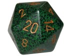 Chessex 20 Sided Dice - Large 34mm Speckled Golden Recon